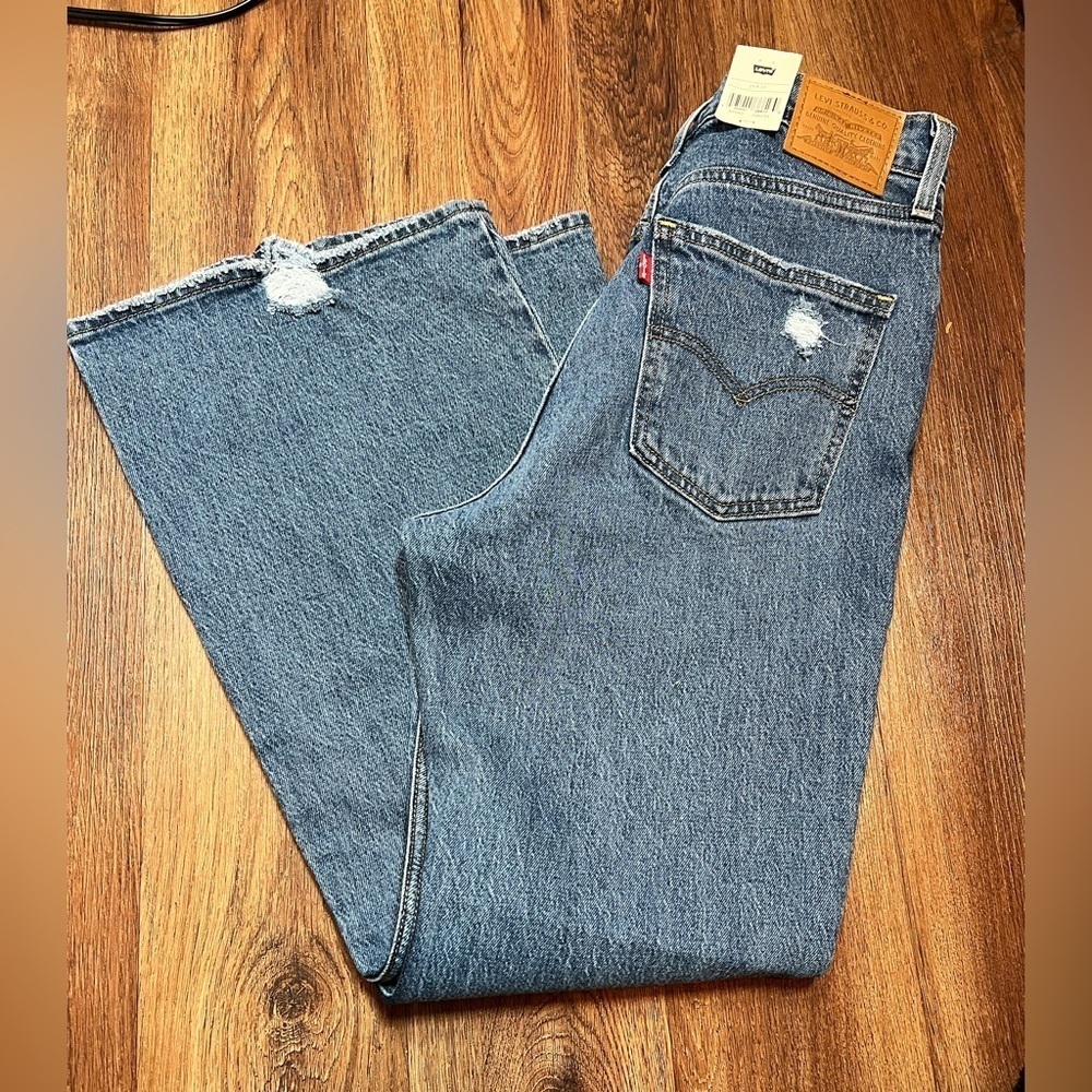 Levi's 70s High Flare Jeans Women Size 29 X30 High Rise Médium Wash Denim - Picture 10 of 13